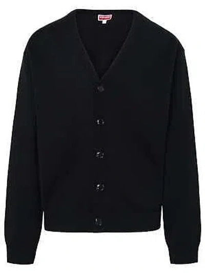 Pre-owned Kenzo Black Wool Blend Cardigan