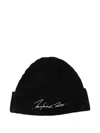 Kenzo Black Wool Cap With White Writing