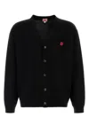 Kenzo V-neckline Cuffs And Hem In Ribbing In Black