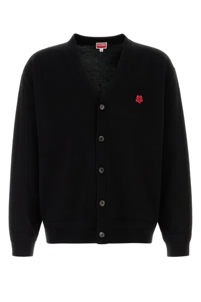 KENZO KENZO BLACK WOOL CARDIGAN