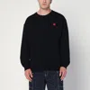 Kenzo Boke Flower Embroidered Cotton Sweatshirt Clothing In Black