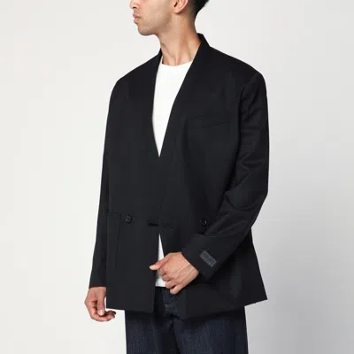 Kenzo Black Wool Double-breasted Jacket Men