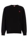 Kenzo Boke Flower Embroidered Cotton Sweatshirt Clothing In Black