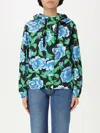 Kenzo Peonies Print Windbreaker Jacket In Schwarz