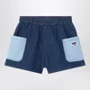 Kenzo Blue Denim Shorts In Blue
