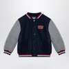 Kenzo Wool Blend Bomber Jacket In Blue