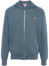 Kenzo Crewneck Sweater With Lucky Tiger Patch In Blue