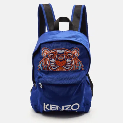 Pre-owned Kenzo Blue Canvas Kampus Tiger Bucket Backpack