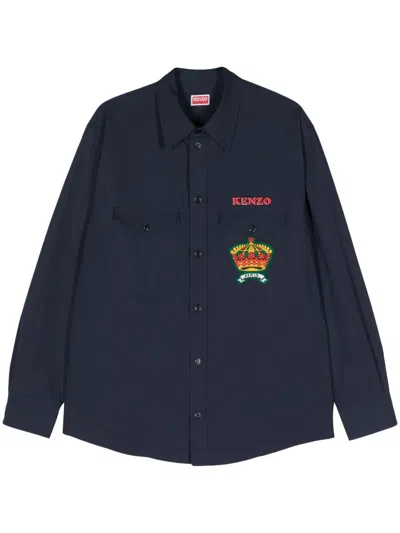 Kenzo Blue Cotton Shirt
