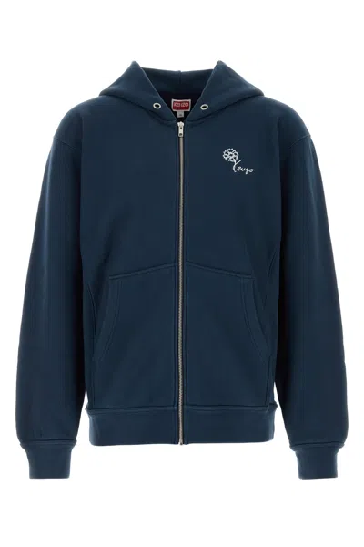 Kenzo Blue Cotton Sweatshirt