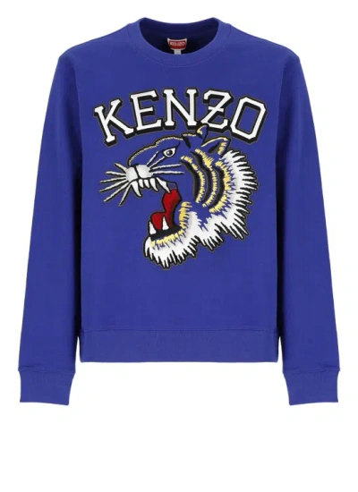 Kenzo Blue Cotton Sweatshirt