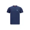 Kenzo Tulip Embroidered Cotton T-shirt In Blue
