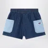 Kenzo Blue Denim Shorts In Blue