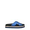 Kenzo Blue Fabric Slipper In Multi