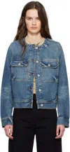 Kenzo Jacket In Stretch Japanese Denim In Ds Medium Stone Blue