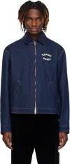Kenzo Verdy Collection Padded Workwear Jacket In Rinse Blue Denim
