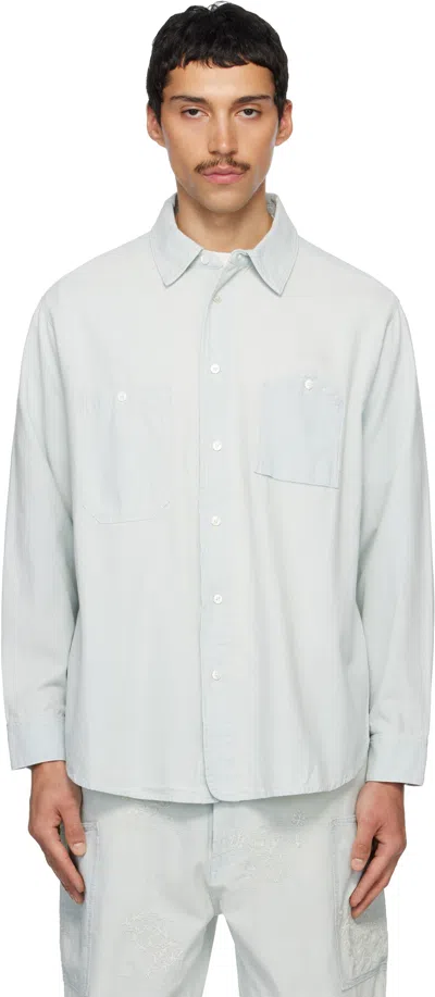 Kenzo Blue  Paris Workwear Shirt