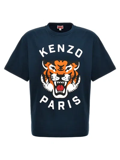 Kenzo Blue Lucky Tiger T-shirt In Navy Blue