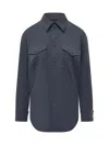 Kenzo Blue Regular Solid Shirt In Black