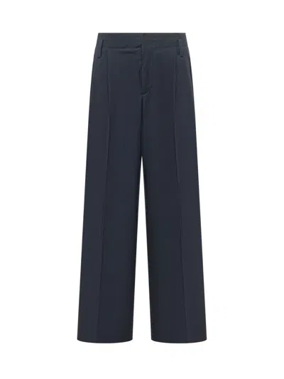 Kenzo Blue Relaxed Pleated Pants