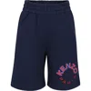 KENZO BLUE SHORTS FOR BOY WITH LOGO