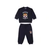 Kenzo Blue Suit For Baby Boy With Lucky Tiger In Blue