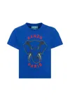 Kenzo Blue T-shirt For Boy With Elephant In Blue