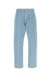 Kenzo Weave Botan Loose Jeans In Blue