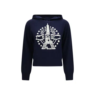Kenzo Blue Wool Oves Aries Sweatshirt
