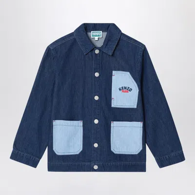 Kenzo Kids' Blue/light Blue Denim Jacket
