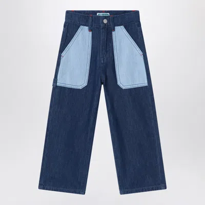 Kenzo Kids' Blue/light Blue Jeans In Denim