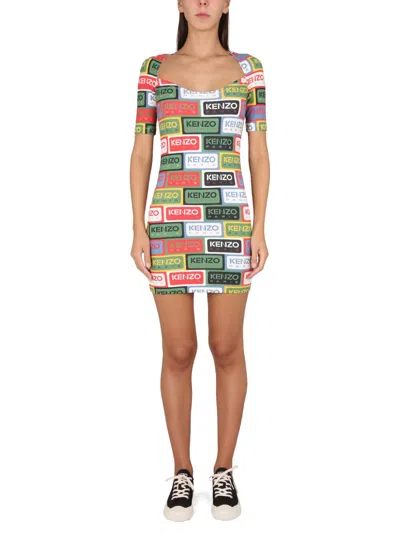 Kenzo Bodycon Dress In Multi