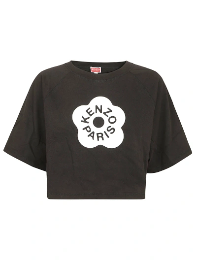 Kenzo Boke 2.0 Cropped Boxy T-shirt In J Black