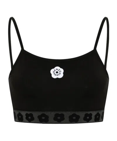 KENZO KENZO LOGO PRINTED SPORT BRA