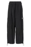 Kenzo 'boke Flower 2.0' Black Pants With Flowers Embellishmed Waist And Logo Patch On The Pocket