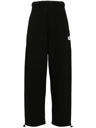 Kenzo Cotton Trousers With Boke Flower Motif In Black