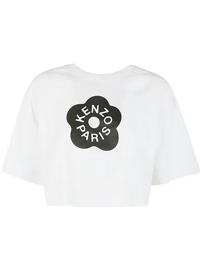 Kenzo Boke 2.0 Cropped Boxy T-shirt In Blanc
