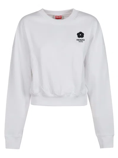 Kenzo Boke 2.0 Cropped Sweatshirt In Blanc