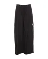 Kenzo 'boke Flower 2.0' Black Pants With Flowers Embellishmed Waist And Logo Patch On The Pocket In Black