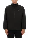 Kenzo Boke Flower Motif Zip-up Jacket In Black