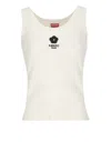 Kenzo Tank Top With Embroidery Boke Flower 2.0 In White