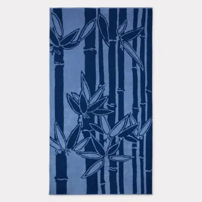 Kenzo Boke Bamboo Jacquard Beach Towel In ["blue","two Tone"]