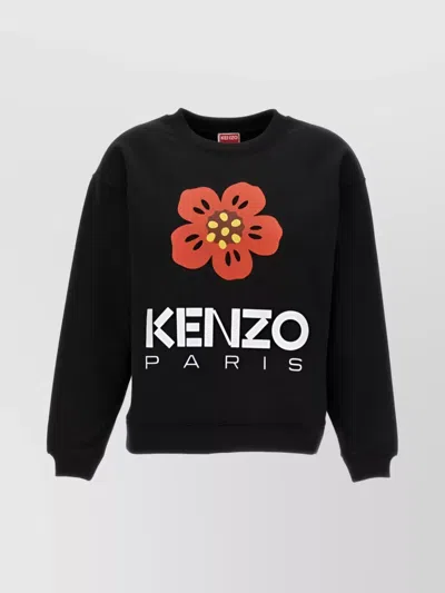 Kenzo Boke Cotton Blend Sweatshirt In Black