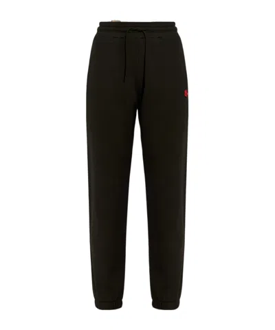 Kenzo Boke Cotton Track Pants In Black