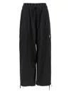 Kenzo 'boke Flower 2.0' Black Pants With Flowers Embellishmed Waist And Logo Patch On The Pocket In Black