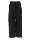 Kenzo 'boke Flower 2.0' Black Pants With Flowers Embellishmed Waist And Logo Patch On The Pocket In Black