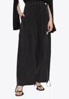 Kenzo Adjustable Drawstring Cargo Pants In Black