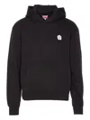 Kenzo Boke Flower 2.0 Cotton Hoodie With Front Print And Kangaroo Pocket In Black