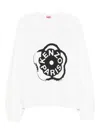 Kenzo Men Boke Flower 2.0 Cotton Sweatshirt In White