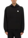 Kenzo Boke Flower 2.0 Cotton Hoodie With Front Print And Kangaroo Pocket In Black